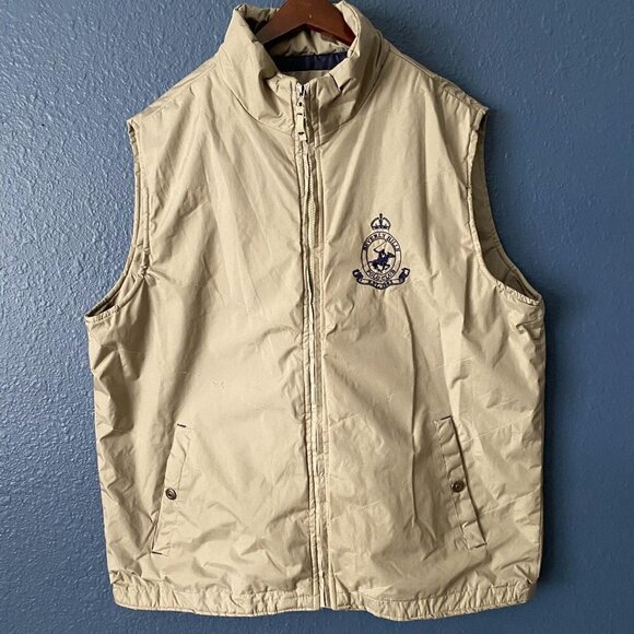 Beverly Hills Polo Club Tan Full Zip Vest Size XL - Picture 1 of 10